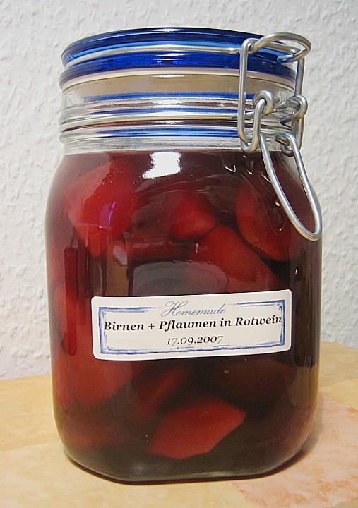 Birnen und Pflaumen in Rotwein von hobbykoechin | Chefkoch.de