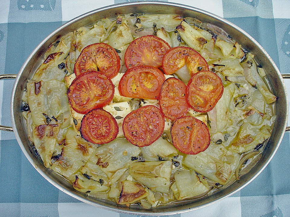 Schafskäse mit türkischem Spitzpaprika aus dem Backofen von Lizzfizz ...