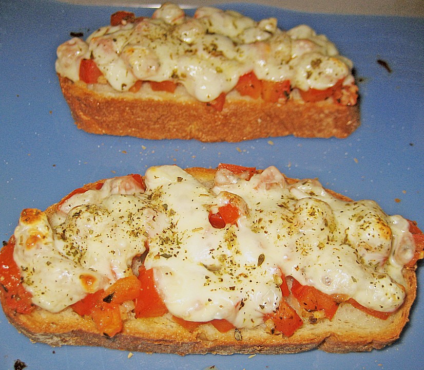 Ciabatta á la Bruschetta, mit Mozzarella überbacken von KeralaCooking ...