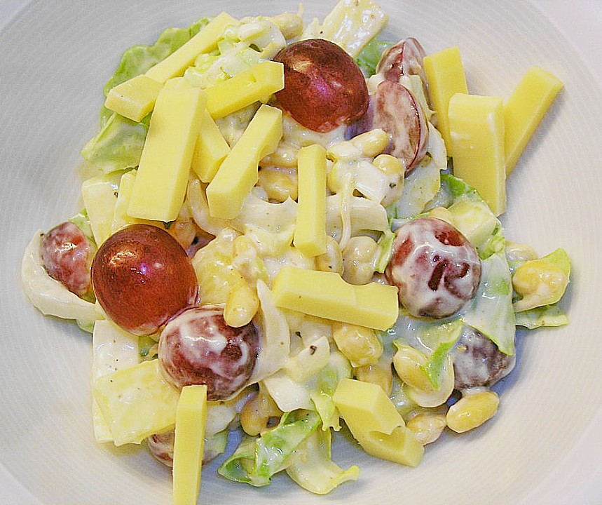 Sprossen - Käse - Obst Salat von danibaerchen | Chefkoch.de