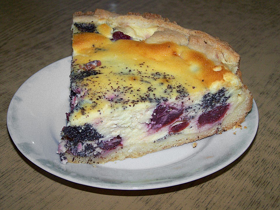 Mohn - Käsekuchen mit Kirschen von krikri | Chefkoch.de