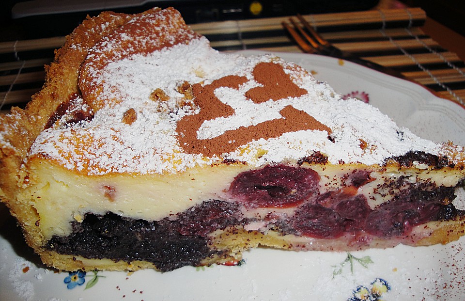 Mohn - Käsekuchen mit Kirschen von krikri | Chefkoch.de