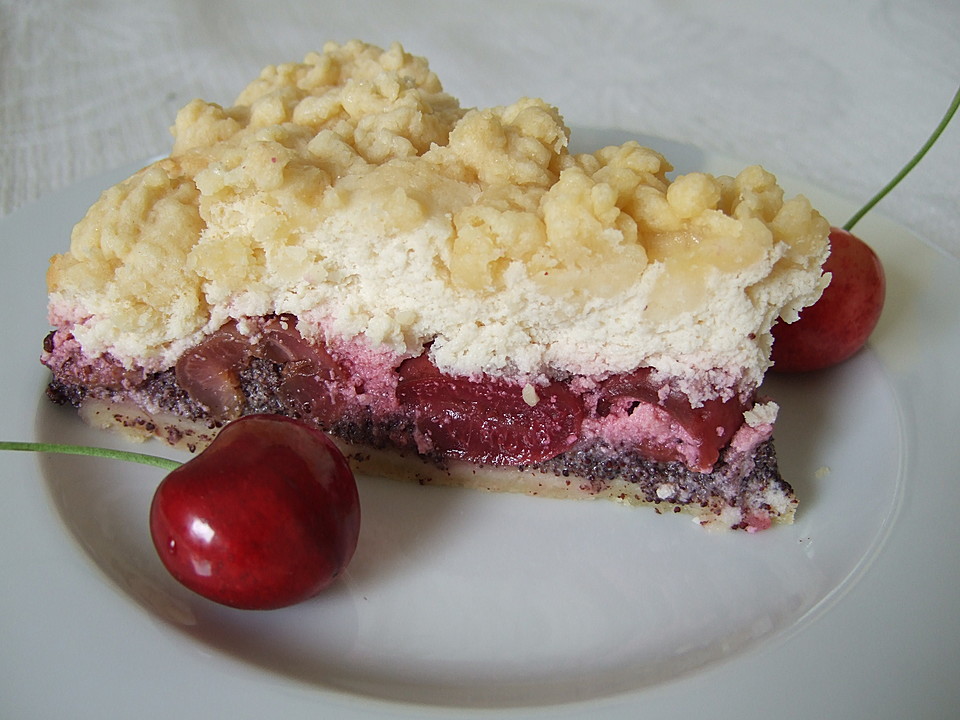 Mohn - Käsekuchen mit Kirschen von krikri | Chefkoch.de