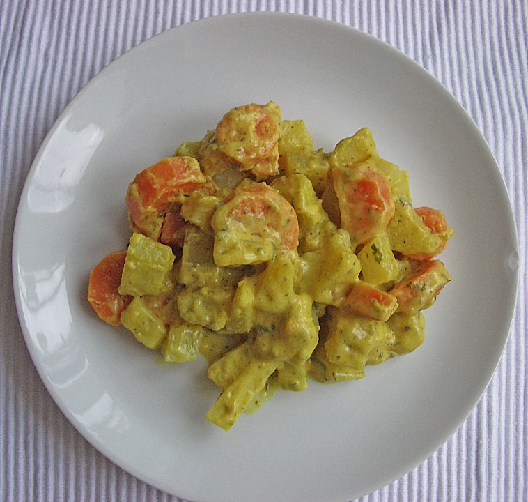 Kohlrabi &amp; Möhren in Currycreme von webas | Chefkoch.de