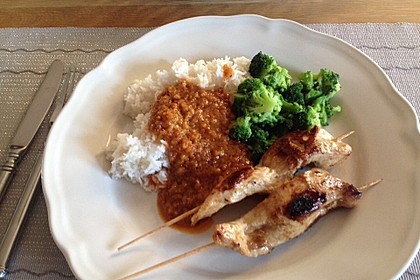 Hähnchen-Saté mit Erdnusssauce 6