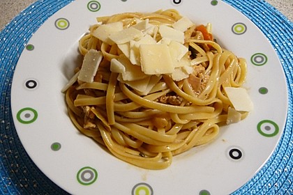 Penne mit Hähnchen und Champignons 4