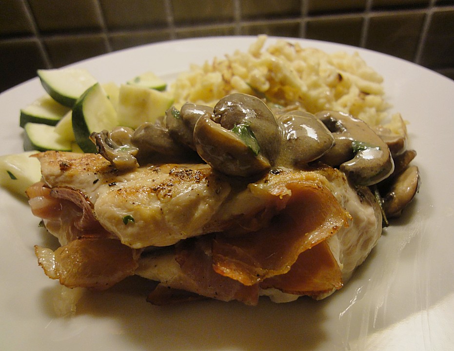 Hähnchenbrust Saltimbocca mit Champignon - Sherry - Sauce von Lammhaxe ...