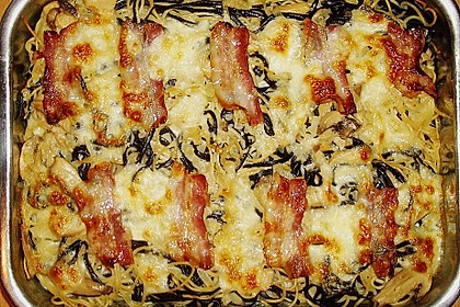 Spaghetti - Auflauf mit Speck 8