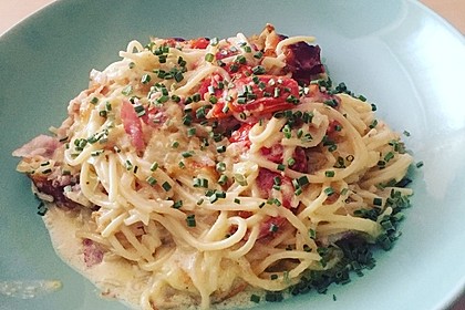 Spaghetti - Auflauf mit Speck 1