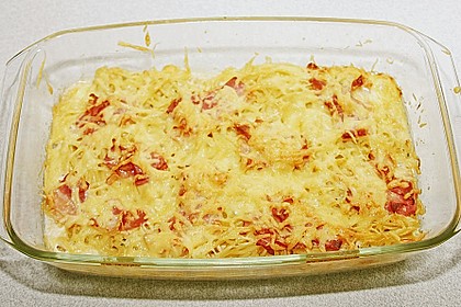 Spaghetti - Auflauf mit Speck 58