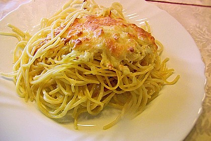 Spaghetti - Auflauf mit Speck 34