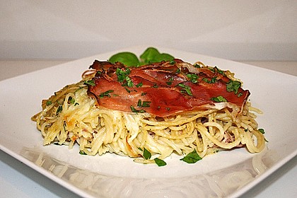 Spaghetti - Auflauf mit Speck 3