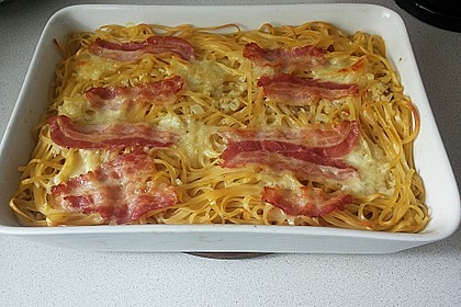 Spaghetti - Auflauf mit Speck 15