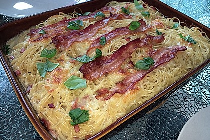 Spaghetti - Auflauf mit Speck 13
