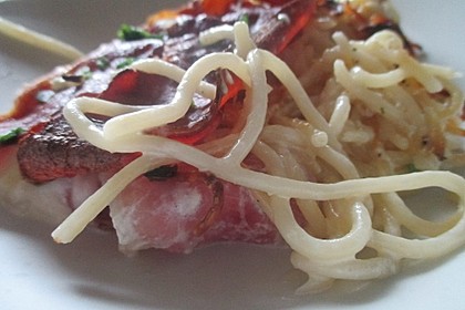 Spaghetti - Auflauf mit Speck 24