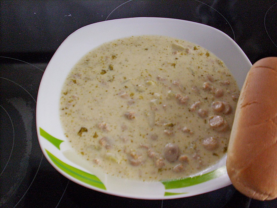 Brokkoli - Käsesuppe mit Hackfleisch und Pilzen von ymja | Chefkoch.de
