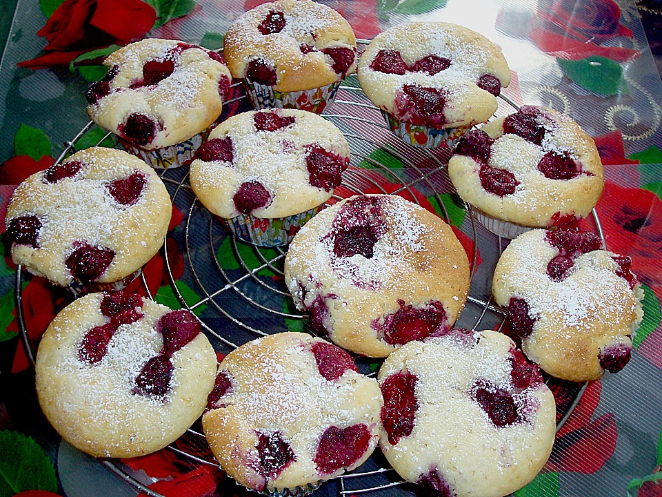 Himbeermuffins mit saurer Sahne | Chefkoch.de