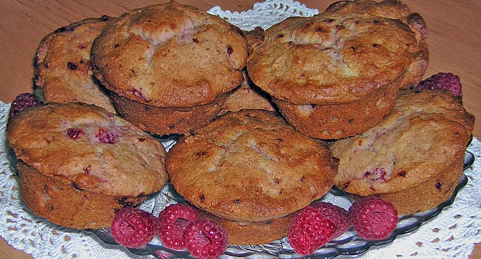 Himbeermuffins mit saurer Sahne | Chefkoch.de