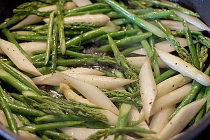 Gebratener Spargel mit Bärlauch 14