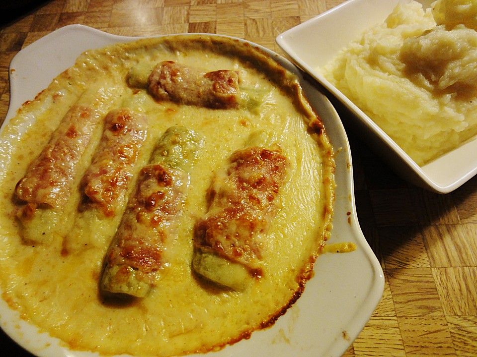Porree mit Schinken und Käse überbacken von Sandybaby | Chefkoch.de