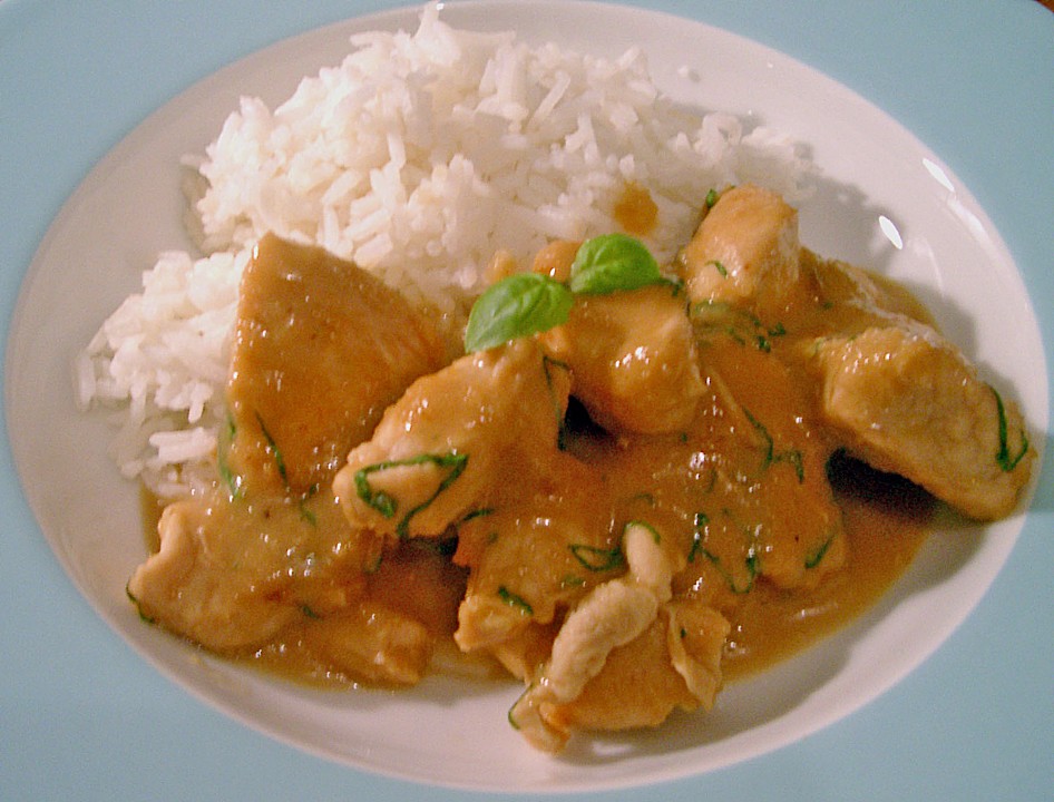 Hähnchenbrustfilet in Dijonsenf - Honig - Sauce mit Basilikum von ...