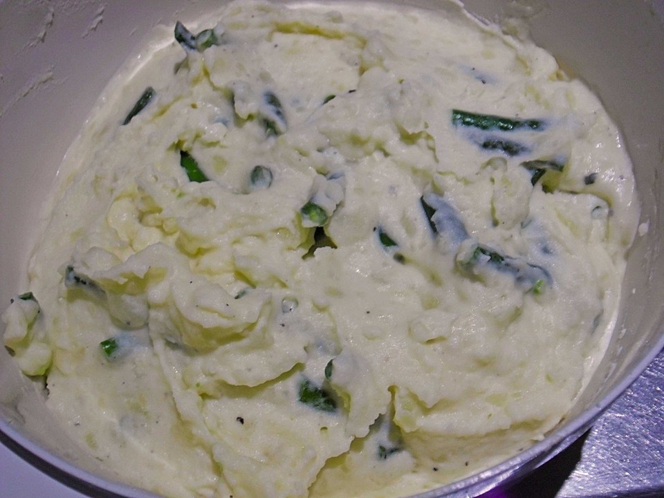 Bohnen - Kartoffelpüree mit saurer Sahne von Koelkast | Chefkoch.de