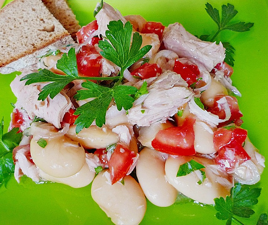Toskanischer Thunfischsalat mit Bohnen und Zwiebeln von Baumfrau ...