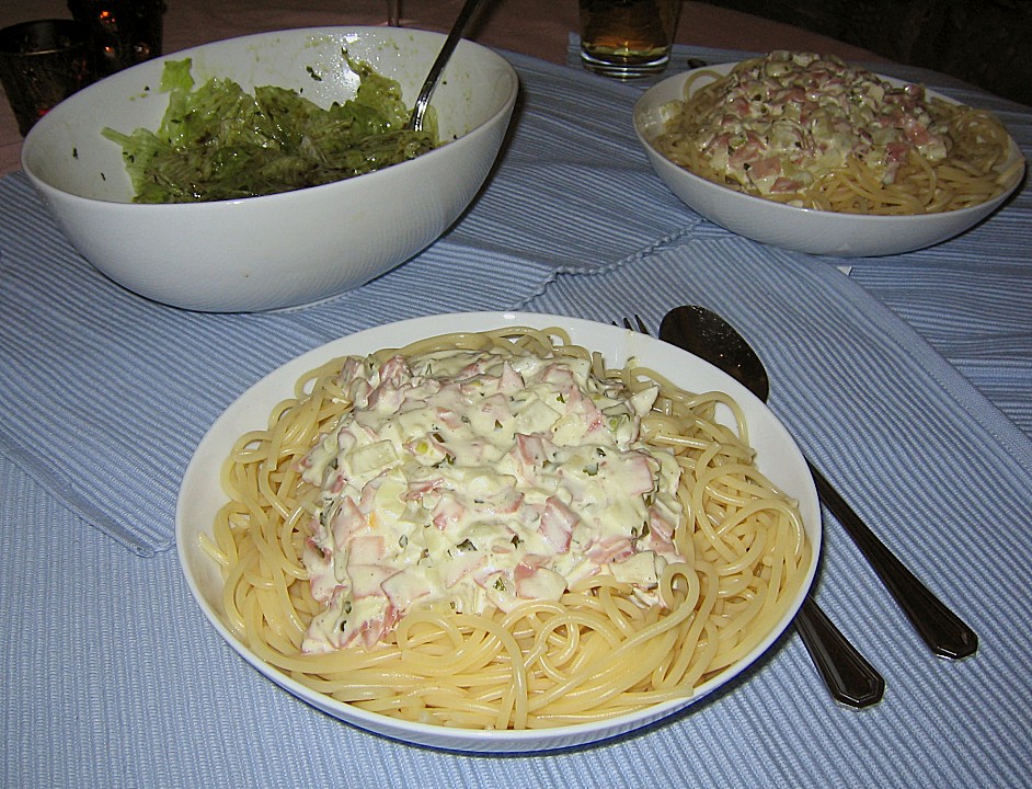 Spaghetti mit Schinken - Sahne - Sauce von Daniela1979 | Chefkoch.de