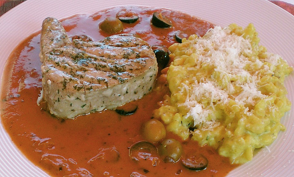 Thunfischsteaks in Olivensauce von scholly | Chefkoch.de