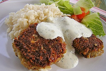 Grünkern - Frikadellen mit Joghurtsauce 3