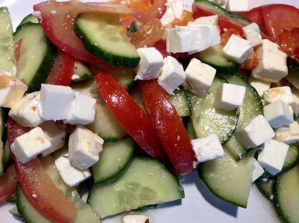 Tomaten - Gurken - Salat mit Feta von Liesbeth | Chefkoch.de