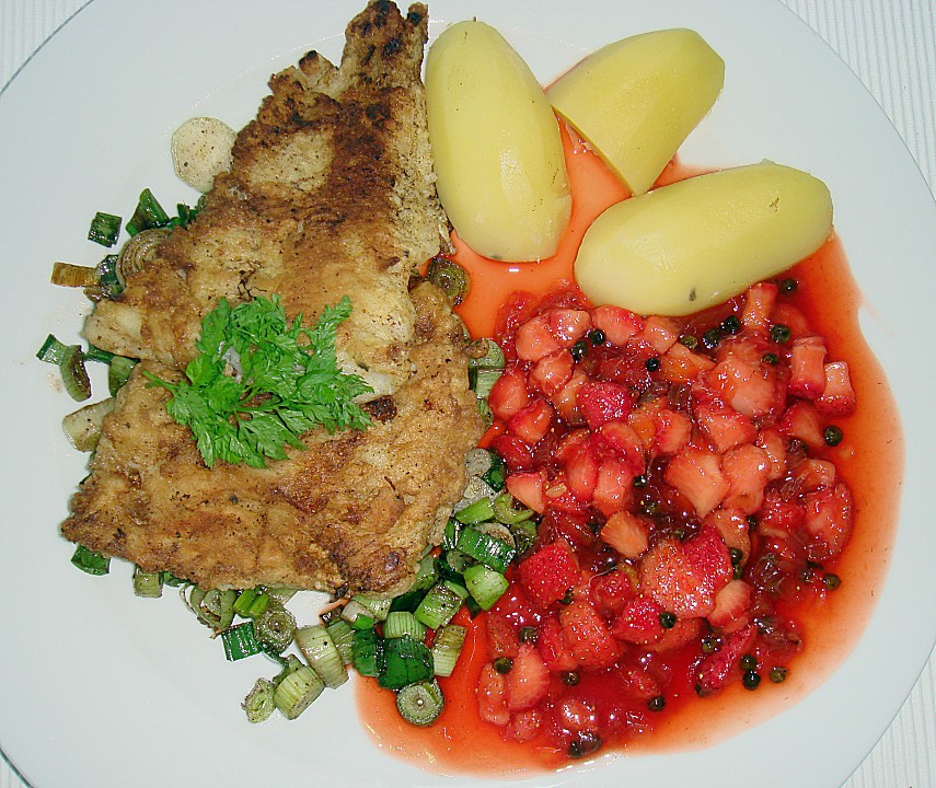 Seezungen mit Erdbeerchutney von Elli K. | Chefkoch.de