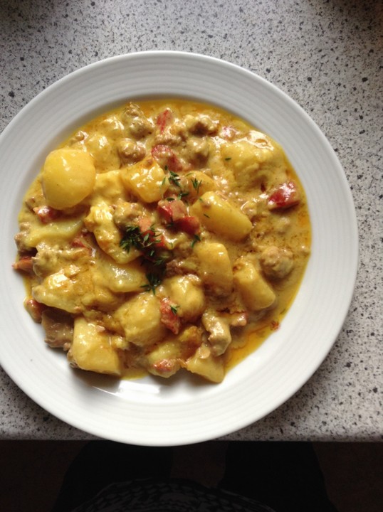 Kartoffel - Hack - Auflauf in Curry - Käsesosse von Supermaus | Chefkoch.de