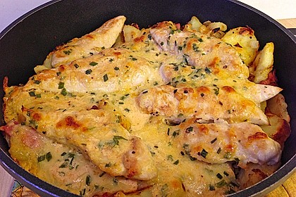 Bratkartoffelauflauf mit Schnitzel 8