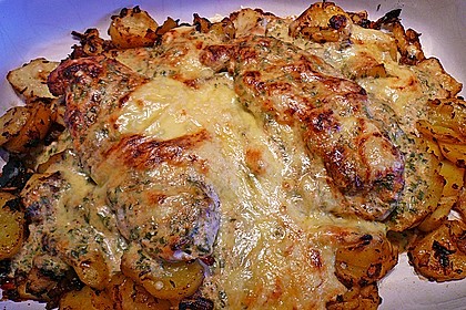 Bratkartoffelauflauf mit Schnitzel 16