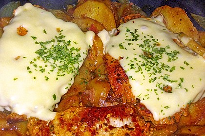 Bratkartoffelauflauf mit Schnitzel 11