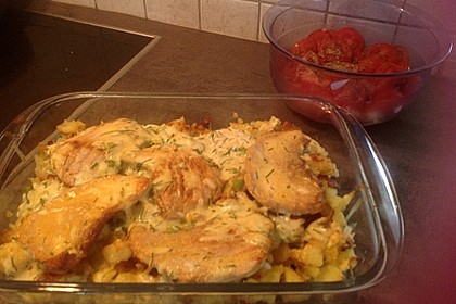 Bratkartoffelauflauf mit Schnitzel 28