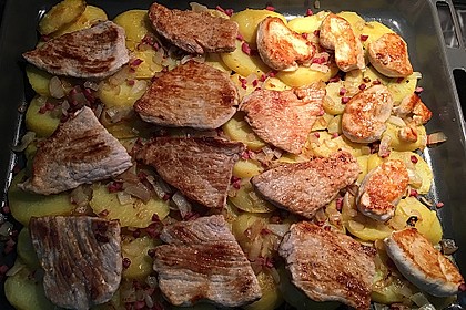 Bratkartoffelauflauf mit Schnitzel 15