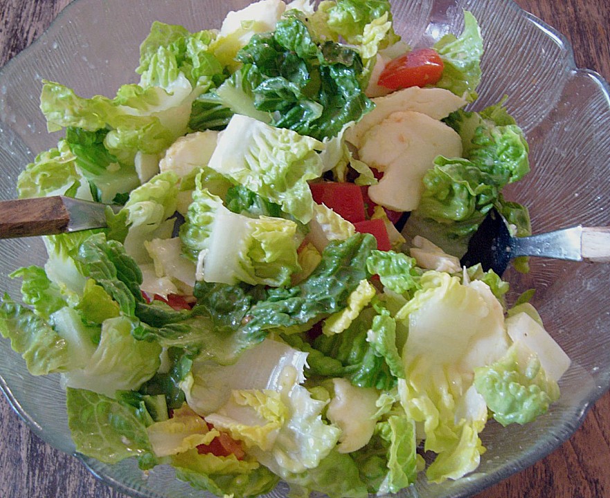 Römersalat mit mariniertem Mozzarella von falafel | Chefkoch.de