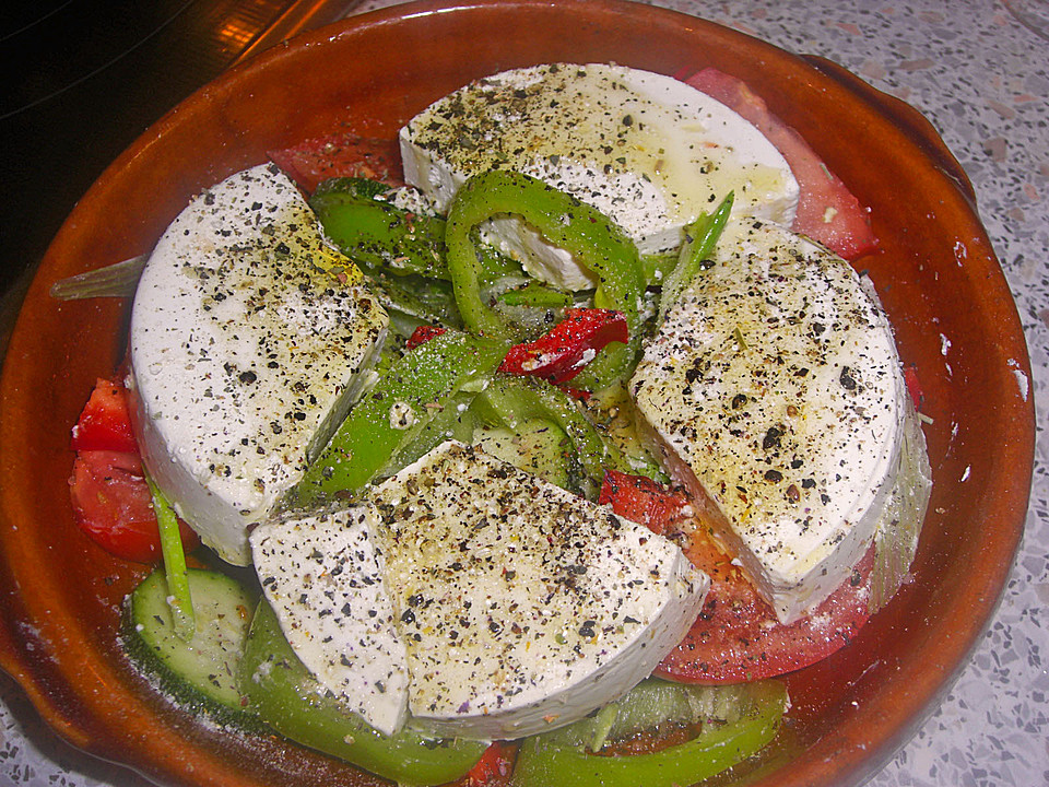 Gegrillter Feta- / Schafskäse mit Tomaten und Paprika von melpihi ...