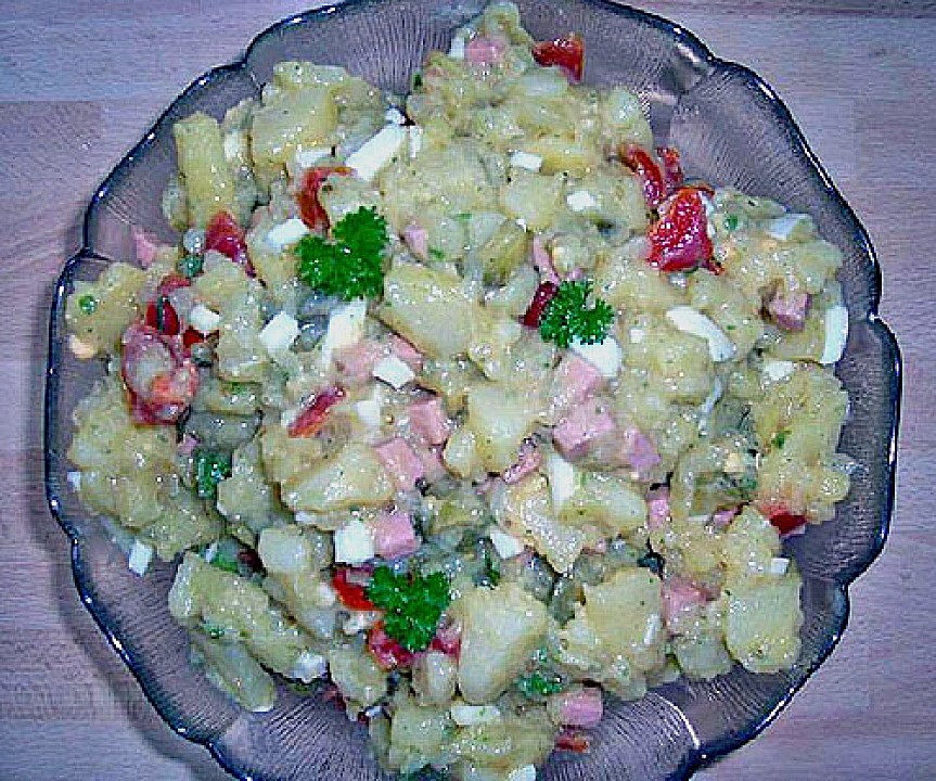 Bunter Kartoffelsalat ohne Mayonnaise von Germaine | Chefkoch.de