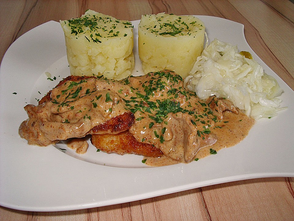 Rahmschnitzel mit Jägersoße von GoldDrache | Chefkoch.de