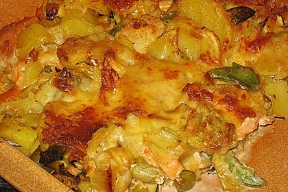 Kartoffelauflauf mit Lachs 2