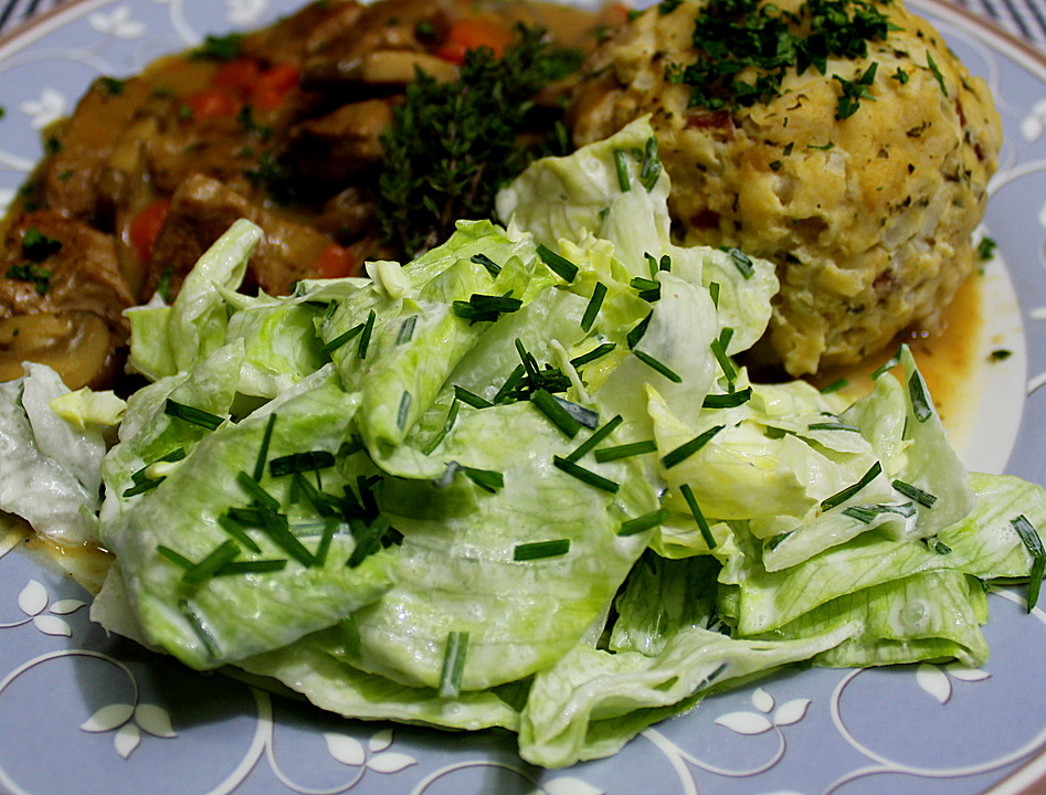 Eisbergsalat mit Schnittlauch Sahne Sauce von bufana Chefkoch.de