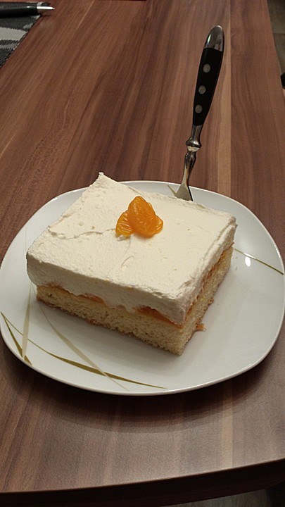 Mandarinen - Sahne Blechkuchen von Tabaiba | Chefkoch.de