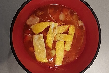 Sauer - scharfe Glasnudelsuppe 11