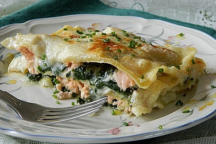 Leichte Spinat-Lachs-Lasagne 2