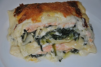 Leichte Spinat-Lachs-Lasagne 12