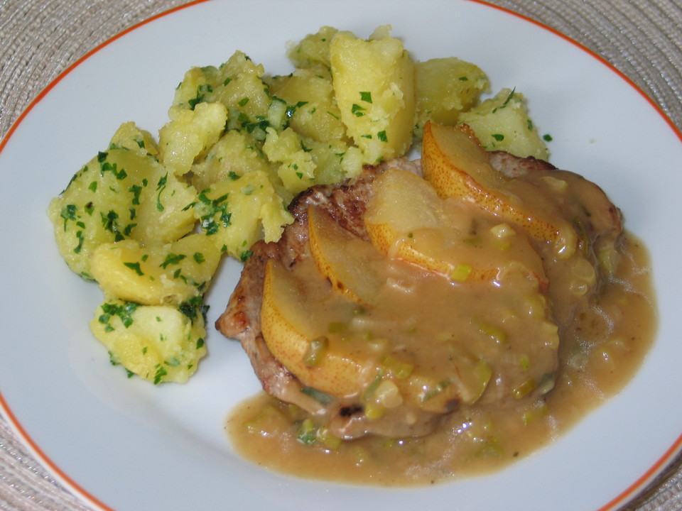 Schweinekoteletts mit Birnen und Apfel - Salbei - Sauce von sighce ...