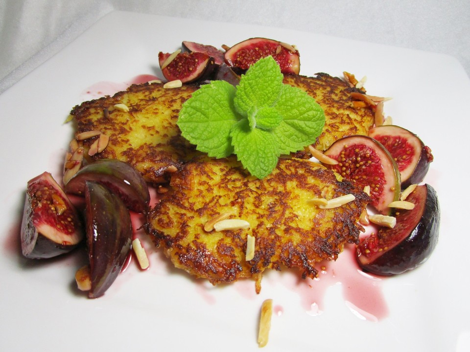 Apfel - Kartoffel - Küchlein mit Feigenkompott von maikarren | Chefkoch.de